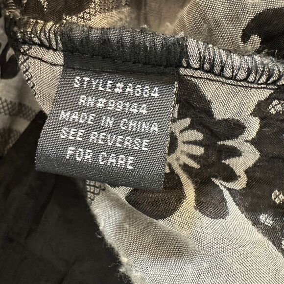 Lapis Anthropologie Strapless Lagenlook Black Floral Maxi Dress One Size - Picture 6 of 6